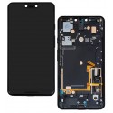 Дисплей для Google Pixel 3 XL, черный, с рамкой, оригинал (PRC)