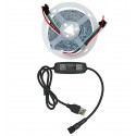 Светодиодная лента LED WS2812 RGB 5м 90Led / 5V USB + Bluetooth-контроллер