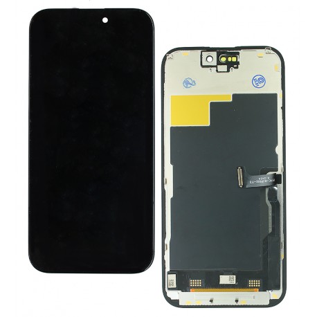 Дисплей для Apple iPhone 15 Pro, черный, с сенсорным экраном, с рамкой, High Quality, ZY-IN CELL Дисплей для Apple iPhone 15 Pro, черный, с сенсорным экраном, с рамкой, High Quality, ZY-IN CELL