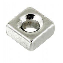 Магніт неодимовий квадратний L10*W10*H5 - 4,5/6,5, кріпильний з отвором під шуруп, марка N38 Магніт неодимовий квадратний L10*W10*H5 - 4,5/6,5, кріпильний з отвором під шуруп, марка N38