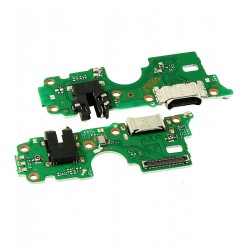 Шлейф для Oppo A55 5G, конектора зарядки, конектора гарнітури, з мікрофоном, копія, (плата зарядки)