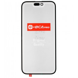 Стекло дисплея для Apple iPhone 14 Pro Max, с OCA-пленкой, с олеофобным покрытием, закалённое G+OCA Pro, черное