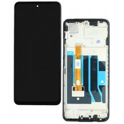 Дисплей для Realme C75, чорний, з рамкою, High Quality