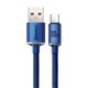 Кабель Type-C - USB, Baseus Crystal Shine Series 100Вт, 1,2 метра, синій CAJY000403