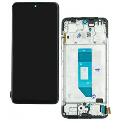 Дисплей для Xiaomi Redmi Note 14 (4G), черный, с рамкой, China Quality (TFT)