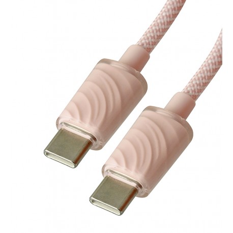 Кабель Type-C - Type-C, Proove Spectral, 100см, 60Вт, круглый, силиконовый, розовый