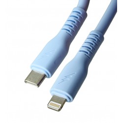 Кабель Lightning - Type-C, Proove Eternal, 100см, 27Вт, круглий, силіконовий, light blue
