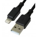 Кабель Lightning - USB, Hoco X101, силіконовий, 1 метр, 3А, чорний
