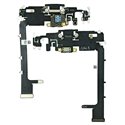 Шлейф iPhone 11 Pro Max, коннектора зарядки, коннектора наушников, серый, с микрофоном, Original (PRC)