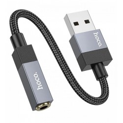 Адаптер переходник Hoco UPA32D, USB to Jack 3.5, черный