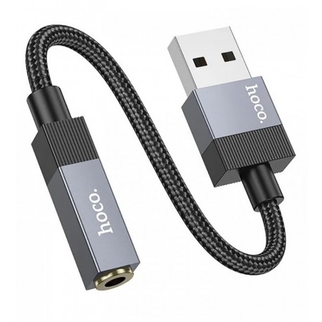 Адаптер перехідник Hoco UPA32D, USB to Jack 3.5, чорний