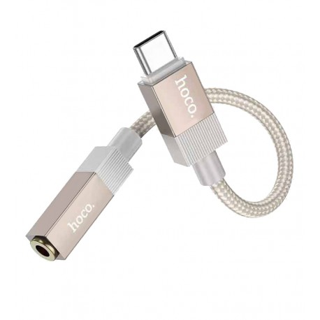 Адаптер перехідник Hoco UPA32C, Type-C to Jack 3.5, золотий