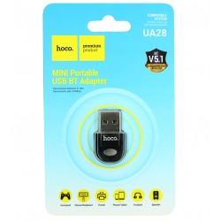 Контроллер USB - Bluetooth Hoco UA28, VER 5.1, черный Контроллер USB - Bluetooth Hoco UA28, VER 5.1, черный