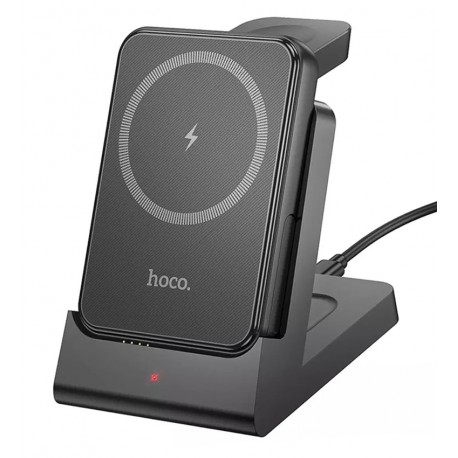 Бездротова зарядка Hoco J149 3in1, з Power bank 5000 мАг, Type-C, магнітний, з бездротовою зарядкою 15Вт