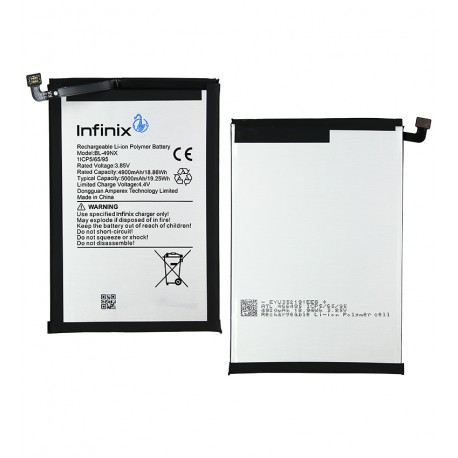 Акумулятор BL-49NX для Infinix Hot 30i (X669), Hot 40i (X6528B), Smart 7 (X6515), Smart 7 HD (X6516), Smart 8 (X6525), Li-Polymer, 3,85 B, оригінал...
