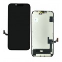 Дисплей для Apple iPhone 14, чорний, з рамкою, High Quality, GX-AMOLED