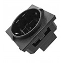 Розетка сетевая RG-02-5-50 h=0.6-2mm 16A 250V черная