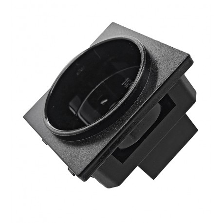 Розетка сетевая E-08-L h=0.6-2mm 16A 250V черная