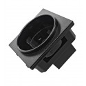 Розетка сетевая E-08-L h=0.6-2mm 16A 250V черная