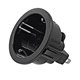 Розетка сетевая RG-02-3-50 h=1.5mm 16A 250V черная