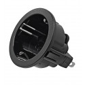 Розетка сетевая RG-02-3-50 h=1.5mm 16A 250V черная