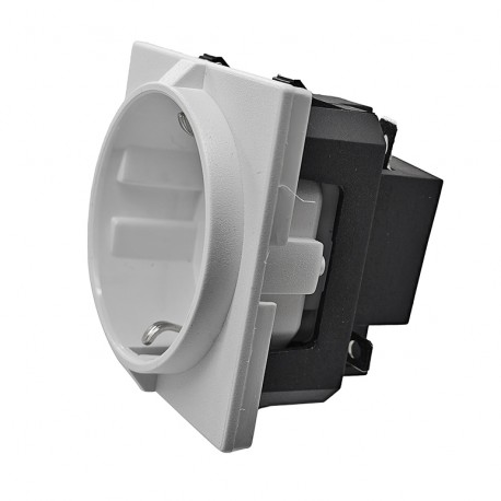 Розетка сетевая E-08-50 h=0.6-2mm 16A 250V белая