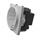 Розетка сетевая E-08-50 h=0.6-2mm 16A 250V белая