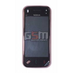 Тачскрін для Nokia N97 Mini, коричневий, з передньою панеллю