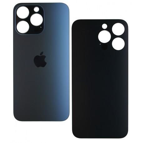 Задня панель корпуса для Apple iPhone 15 Pro Max, синя, не потрібно знімати скло камери, High Copy, big hole Задня панель корпуса для Apple iPhone 15 Pro Max, синя, не потрібно знімати скло камери, High Copy, big hole