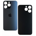 Задня панель корпуса для Apple iPhone 15 Pro Max, синя, не потрібно знімати скло камери, High Copy, big hole