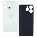 Задня панель корпуса для Apple iPhone 15 Pro Max, біла, не потрібно знімати скло камери, High Copy, big hole