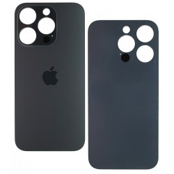 Задняя панель корпуса для Apple iPhone 15 Pro, черный, без снятия рамки камеры, High quality, big hole