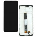 Дисплей для Xiaomi Redmi 9A, Redmi 9AT, Redmi 9C, черный, с сенсорным экраном, с рамкой, High quality, M2006C3LG, M2006C3LI, M2006C3LC, M2006C3MG, M2006C3MT