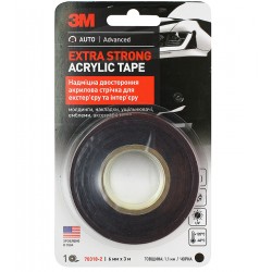 3M™ 70318 Двухсторонний автомобильный скотч для монтажа молдингов VHB 6мм х 3м, толщина 1.1мм