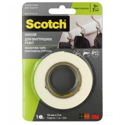 3M™ 9536W Двухсторонний белый скотч на вспененной основе VHB 10мм х 2м толщина 1,1 мм