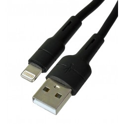 Кабель Lightning - USB, Borofone BX30, 1 м, 3А, силиконовый, черный