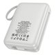 Power bank Hoco Q39, 20000 мАг, 22.5W, PD 20W, кабель 2в1 Type-C, Lightning, сріблястий