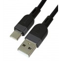 Кабель Type-C - USB, Hoco X109, силіконовий, 3,0А, 2 м, чорний
