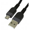 Кабель Micro-USB - USB, Hoco X109, силіконовий, 2,4А, 2 м, чорний