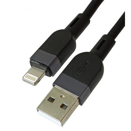 Кабель Lightning - USB, Hoco X109, силіконовий, 2,4А, 2 м, чорний