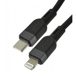 Кабель Type-C - Lightning Hoco X109, силиконовый, PD27W, 2 м, черный Кабель Type-C - Lightning Hoco X109, силиконовый, PD27W, 2 м, черный
