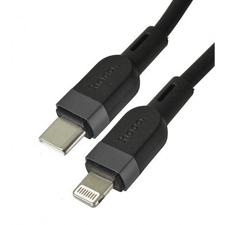 Кабель Type-C - Lightning Hoco X109, силиконовый, PD27W, 2 м, черный