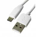 Кабель Micro-USB - USB, Hoco X1, силиконовый, круглый, 2 метра, белый