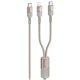 Кабель Type-C - Type-C/Lightning, Hoco U139, розгалужувач Type-C, 100W/PD, 1,2 метр