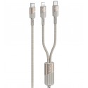 Кабель Type-C - Type-C/Lightning, Hoco U139, розгалужувач Type-C, 100W/PD, 1,2 метр