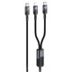 Кабель Type-C - Type-C/Lightning, Hoco U139, розгалужувач Type-C, 100W/PD, 1,2 метр