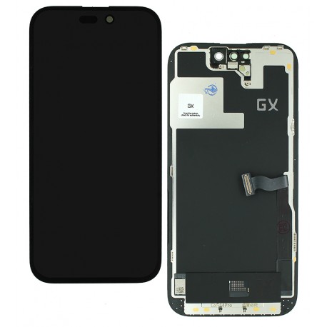 Дисплей для Apple iPhone 14 Pro, (black, with frame, HC, (OLED), GX OEM hard) Дисплей для Apple iPhone 14 Pro, (black, with frame, HC, (OLED), GX OEM hard)