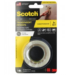 3M™ 4905F Двосторонній скотч VHB 12мм х 2м, товщина 0.5мм, прозорий