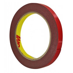 3M™ 30321 Двухсторонний скотч автомобильный для монтажа молдингов, 12мм x 5 м, толщина 0,8 мм серый