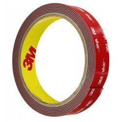 3M™ Двосторонній скотч монтажний, 19мм х 2м, товщина 1.1 мм, сірий